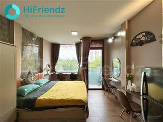 Căn hộ studio cao cấp  28m2 full tiện nghi  ban công view đại lộ võ văn kiệt q.1  như ảnh 100%
