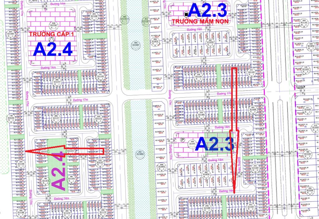 Bán liền kề Thanh Hà Mường Thanh – A2.3 và A2.4 giá đầu tư