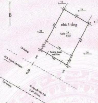 49 tỷ  mặt tiền nguyễn văn trỗi ngang 7.6m x dài 14m / 93.2m2  3 tầng  cpxd hầm 8 tầng