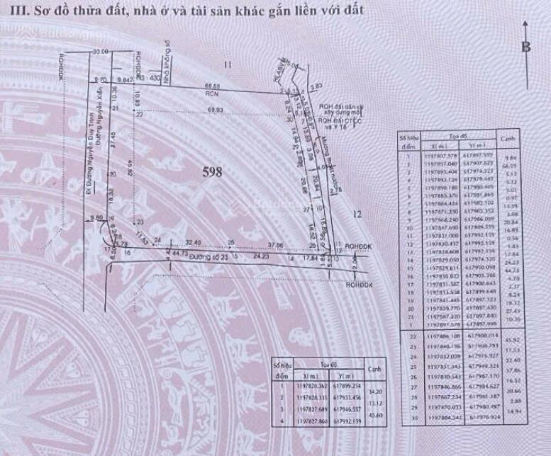 186 tỷ  góc 2 mặt tiền / nguyễn xiển + đường số 23  66x99m / 5.818m2  tiện mua làm dự án