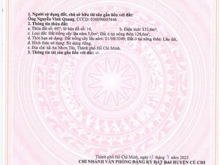 Bán đất 133m2, 5,6 tỷ tại đường 746, an nhơn tây, củ chi, hcm