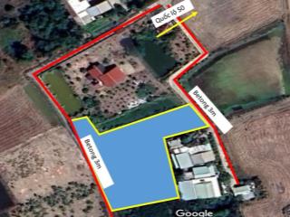 Bán 1900m2 đất có 920m thổ cư, 2 mặt tiền, đường 3,5m tại thuận thành, cần giuộc