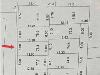 Nhỉnh 2 tỷ sở hữu 78,3m2 thôn quán trạch, xã văn giang, mặt tiền 6m vuông bánh chưng giáp vd4
