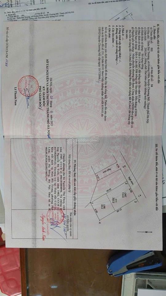 Bán đất tặng nhà xã hoàng diệu