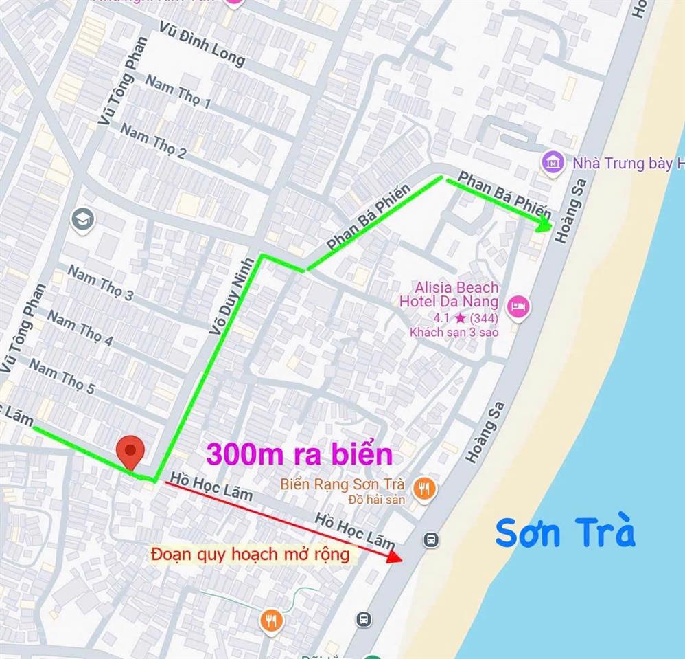 Bán đất mặt tiền hồ ngọc lãm cách biển mỹ khê 300m. giá 82 tr/m2 đầu tư