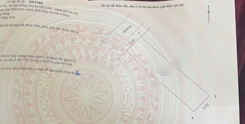 Bán đất đấu giá tam đồng  giáp vành đai 4  tt huyện mê linh. 90m2, mặt tiền 5m mặt đường 100