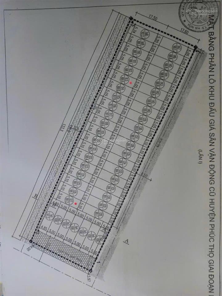 Bán 88m2 đất đấu giá sân vận động cũ phúc thọ, đường ô tô tránh nhau, vị trí kinh doanh, 3,x tỷ