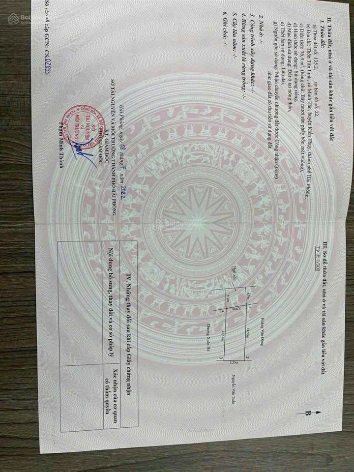 Chỉ 1,52 tỷ sở hữu ngay 76,4m2 đất đẹp tại minh tân cách tỉnh lộ 362 chỉ 50m