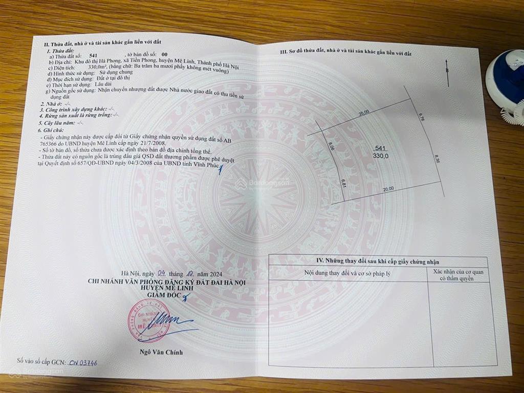 Độc quyền phân phối đất nền lk và bt kđt hà phong, mê linh. sổ đỏ chính chủ, cam kết giá rẻ nhất tt