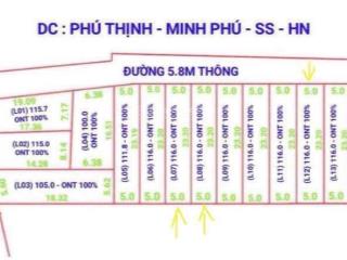 Bán mảnh đất diện tích 100 m2 gần khu công nghiệp sạch sóc sơn hà nội