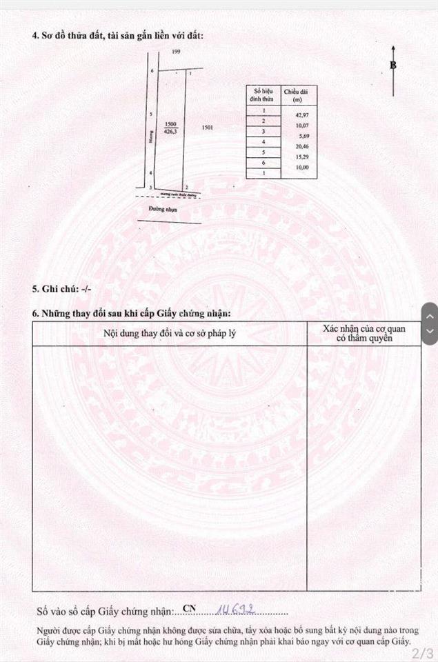 Bán đất tại đường 19, nghĩa thành, châu đức, bà rịa vũng tàu, giá siêu hời 2,3 tỷ, 426,3 m2