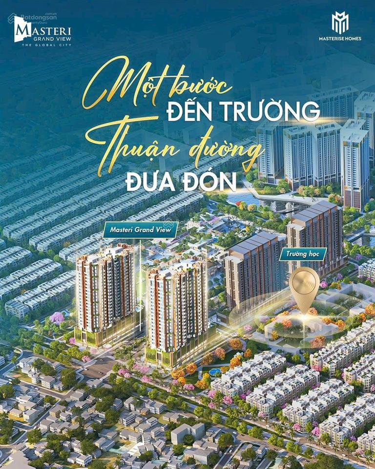 Bán lại căn 2 phòng ngủ phân khu masteri grand view kđt the global city, giá từ 115 triệu/m2