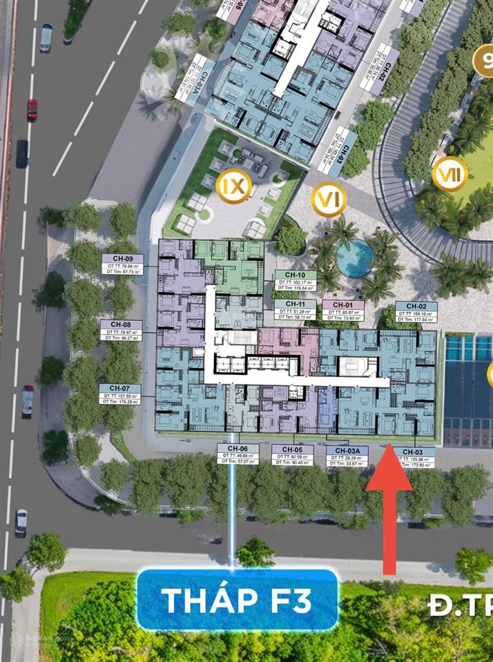 Quỹ căn đẹp 4pn thiết kế thông minh, hướng mát , view ngoại khu thoáng vĩnh viễn.  0919 561 ***