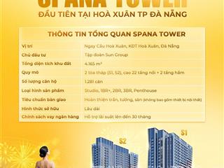 Spana tower  bước ngoặt mới cho hòa xuân  nhận giữ chỗ 50 triệu/vị trí căn đẹp giá gốc cđt