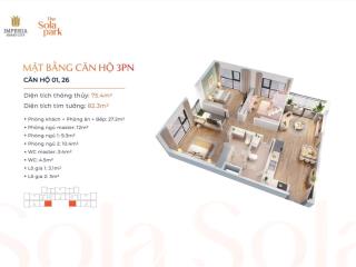 Bán gấp 3pn, 2wc 75m2 g3 không view các cụ giá 5,26 bao phí (trả tiến độ) tại imperia sola park