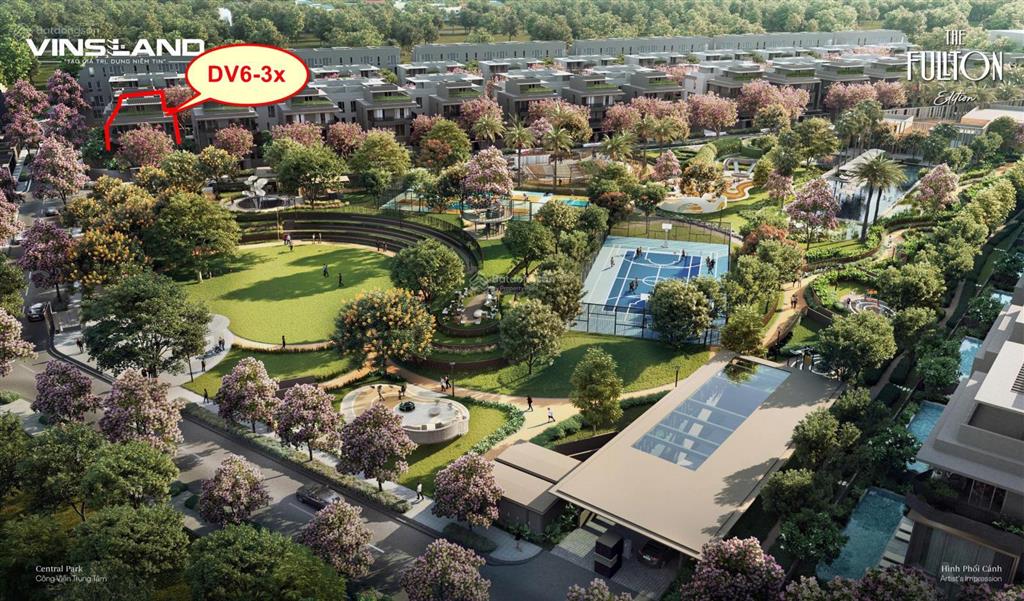 Biệt thự di sản fullton garden villa góc đầu hồi 292m2 compound riêng  view công viên trung tâm