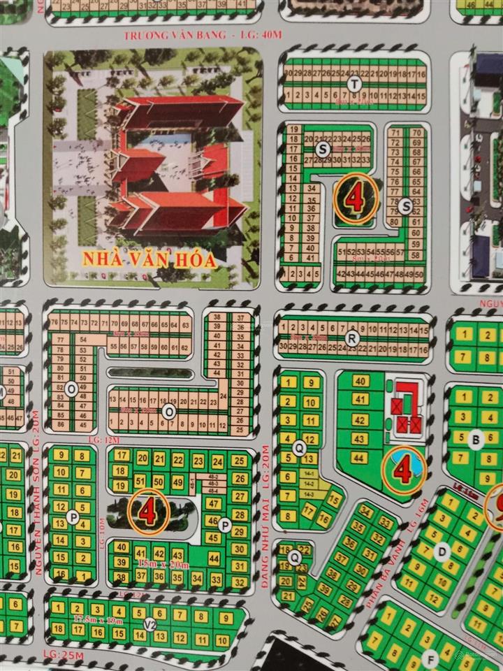 Bán đất biệt thự dự án huy hoàng, diện tích 289,2m = 15x20m, giá 57,5 tỷ