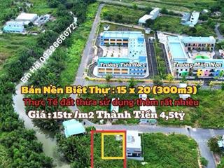 Nền biệt thự 300m2 kdc t&t thái sơn long hậu giá tốt