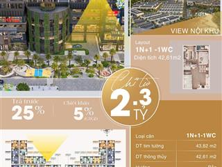 Bán căn hộ siêu hót 42m2 1n+1 giá chỉ 2,3 tỷ tại chung cư cao cấp economy residenes hưng yên