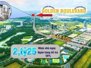 Golden boulevard nhà phố thương mại 2 mặt tiền đường lê lợi 40m của becamex