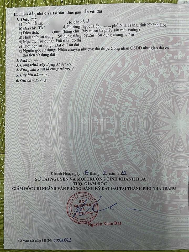 Bán căn nhà 68,2m2 gần biển cực hiếm cho anh chị an cư lập nghiệp, thích tắm biển tại tp nha trang