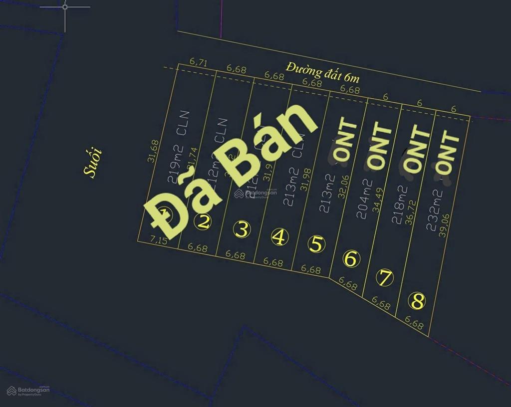 Bán lô đất full thổ cư giáp suối giá chỉ 299tr, diện tích trên 200 m2 tại ninh tân, ninh hoà
