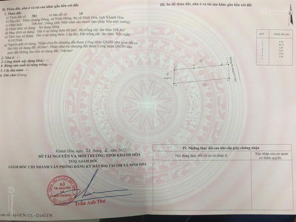 Bán 2 lô đất đẹp, giá tốt không ngập lụt kế bên thị trấn ninh hoà, khánh hòa