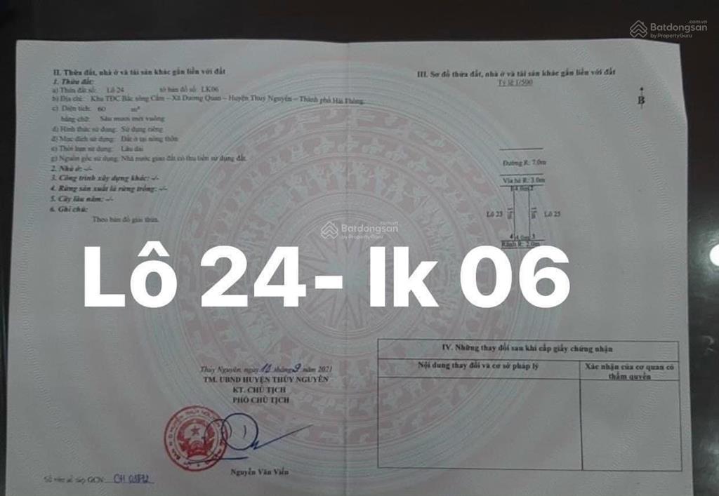 Bán tđc áp tràn a, b, c, d bắc sông cấm tn 60m2. đức 0383 196 *** (zalo)