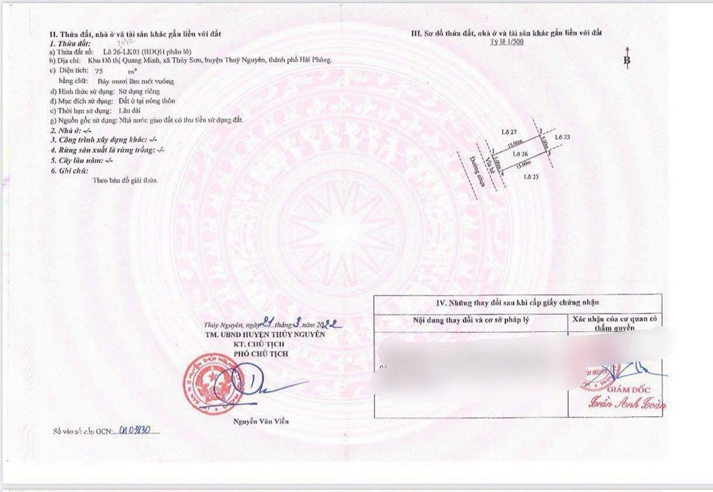 Chính chủ gửi 75m2 lô áp góc khu đô thị tân quang minh giá 2.95tỷ.  em đức 0383 196 *** (zalo)