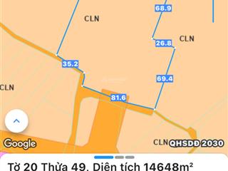 Bán đất 14647.6m2 tại đường 55, xã long phước, bà rịa, giá cực chất 36 tỷ vnd
