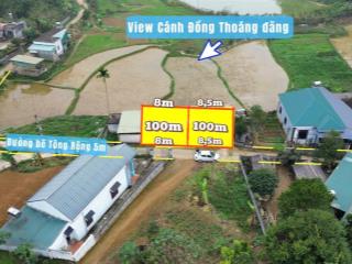 Bán đất tại tân vinh, lương sơn, 100m2, view đẹp, giá rẻ mặt tiền hơn 8m gần các khu resot tiện ích