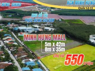 Bán đất kcn minh hưng 3 giá cực tốt chỉ 550tr ( giá trọn gói )
