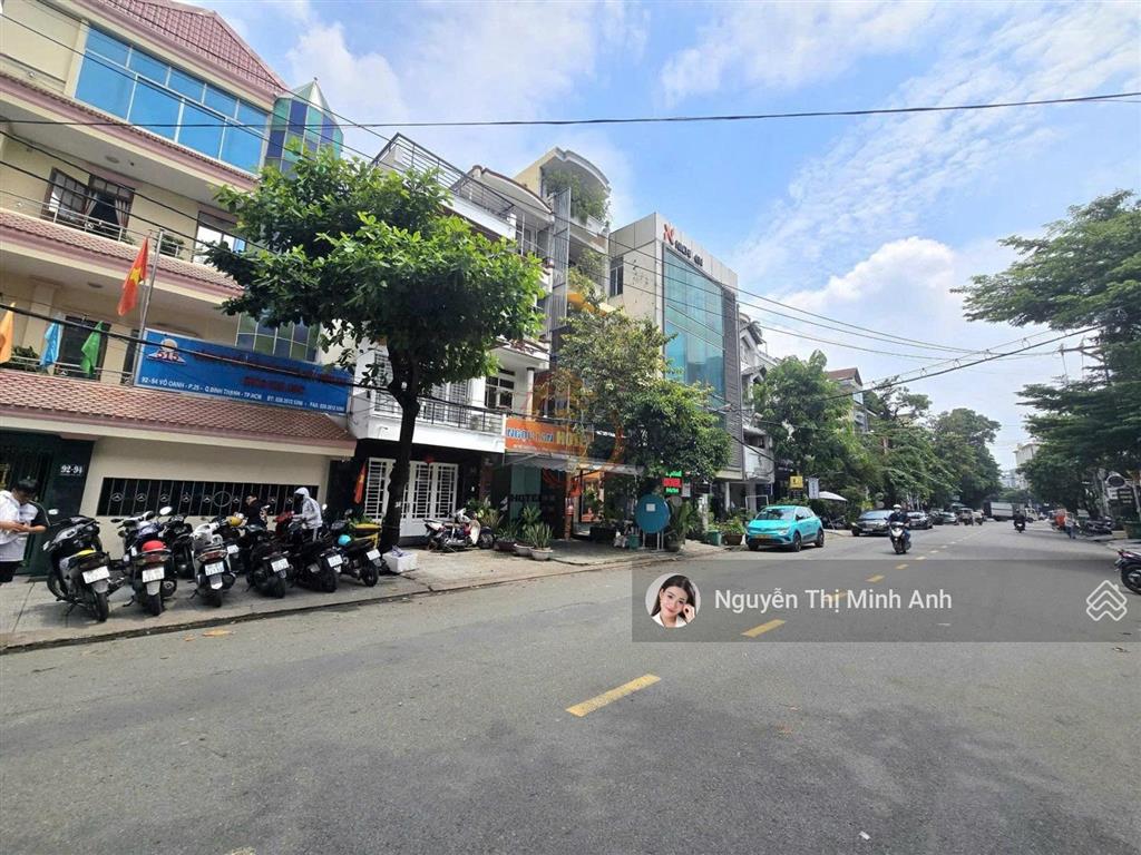 58 tỷ! bán góc 2 mặt tiền khu đường d võ oanh, phường 25, quận bình thạnh  ngang 20m  4 tầng