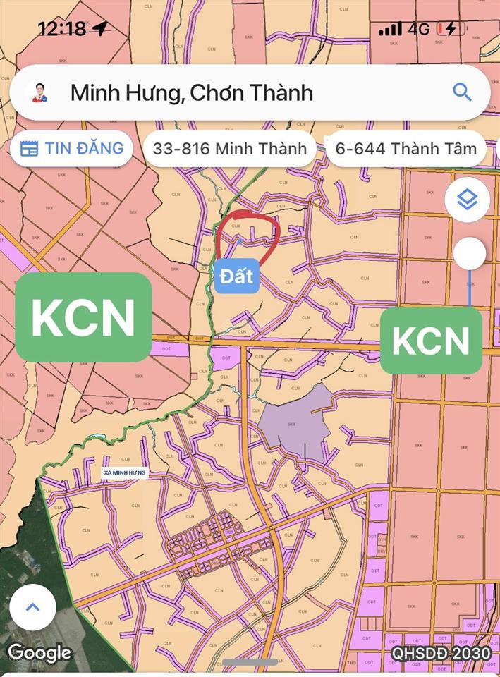 Kèo thơm đất ngộp  trục chính phường minh hưng, thị xã chơn thành  bình phước