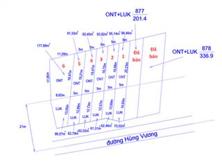 Bán đất mặt tiền hùng vương, lagi, bình thuận (cũ), 5x20 m, full thổ cư, sổ đỏ giá 2,2 tỷ