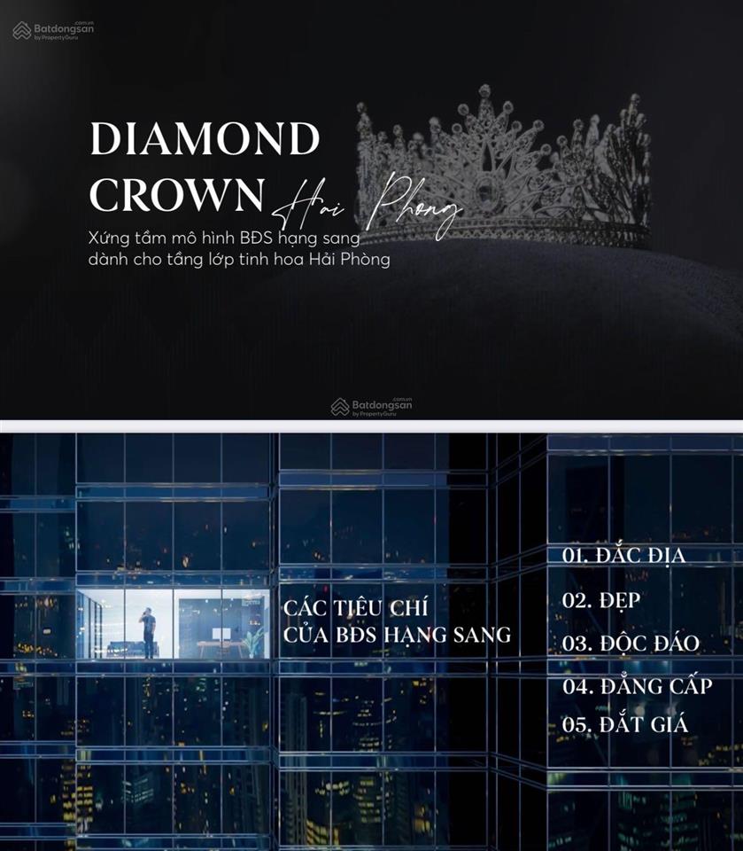 Tổng hợp quỹ căn chuyển nhượng diamond crown hải phòng cập nhật bảng giá mới nhất tháng 9/2026