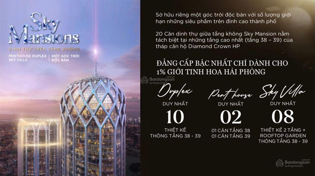 Tổng hợp quỹ căn chuyển nhượng diamond crown hải phòng cập nhật bảng giá mới nhất tháng 9/2026