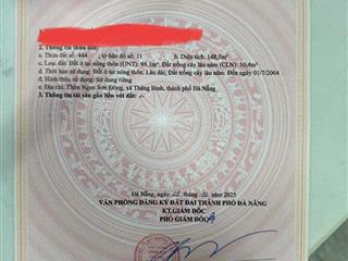 Bán đất tại xã bình phục, thăng bình, quảng nam, giá ưu đãi 350 triệu, 148.5m2