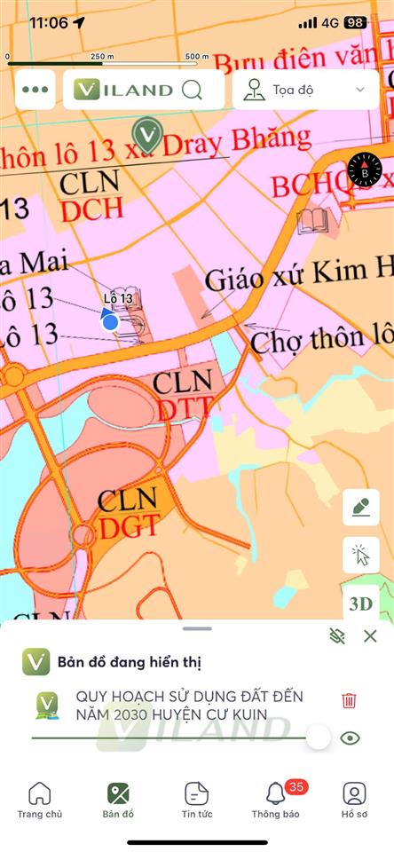 Bán lô đất ngay tỉnh lộ 690, full thổ cư, gần trung tâm hành chính cư kuin
