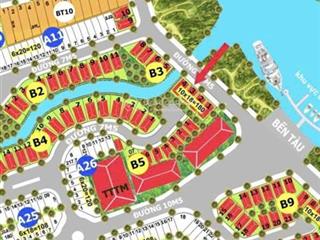 Nền biệt thự mặt sông kđt sentosa. view cầu. vị trí víp nhất dự án giá 6,6 tỷ, 180m2 đường 20.5m
