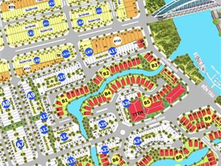 Kđt sentosa ngang 10m dài 24m, 2 mặt sông nhân tạo. giá 19tr/m2. đường 17.5m quá sức rẻ