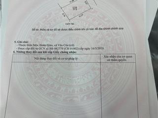 Chính chủ em bán mảnh đất thổ cư 77m2 thôn mộc hoàn xã vân côn, hoài đức hà nội ạ. đt 0976 613 ***