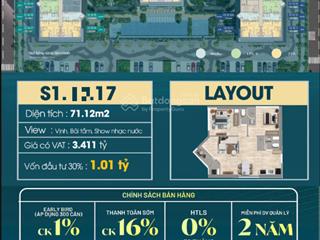 Suất ngoại giao 2pn view vịnh hạ long, show nhạc nước dự án sky m giá 2,8 tỷ sổ đất lâu dài