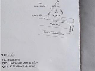 Cần bán nhanh lô đất mặt tiền đường phạm thị tân , phường phú lợi ( thủ dầu một cũ ) thành phố hcm