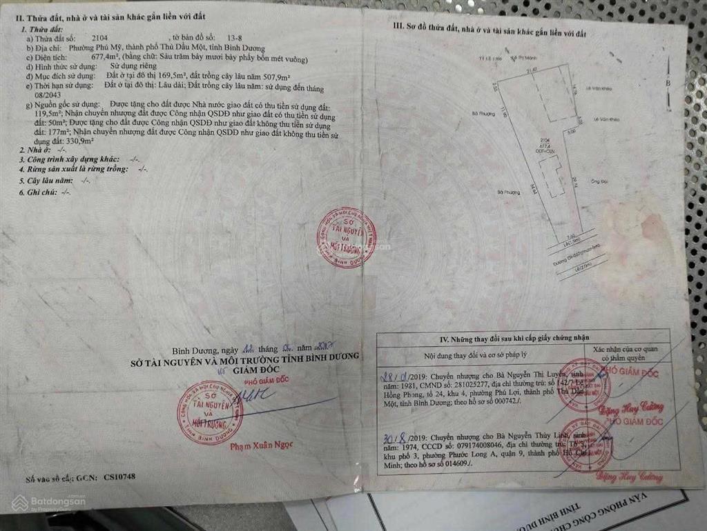 Cần bán lô đất mặt tiền đường dx037, phú mỹ (đối diện sân bóng trâm anh)