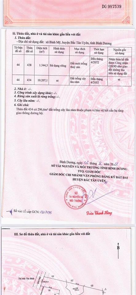 Cần bán hơn 1,5 mẫu đất mặt tiền dt 742 xã bình mỹ tân uyên bình dương