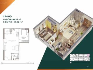 Bán căn hộ thương mại chuẩn bị nhận nhà 36m2 1pn riêng biệt  0909 934 *** thiết kế đẹp