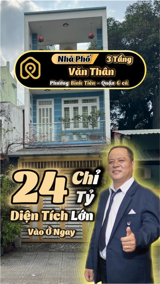🌟 Hiếm! Mặt Tiền Văn Thân Q6 – 154m2 – Vỉa Hè Rộng – 24 Tỷ TL - Tìm Nhà Phố
