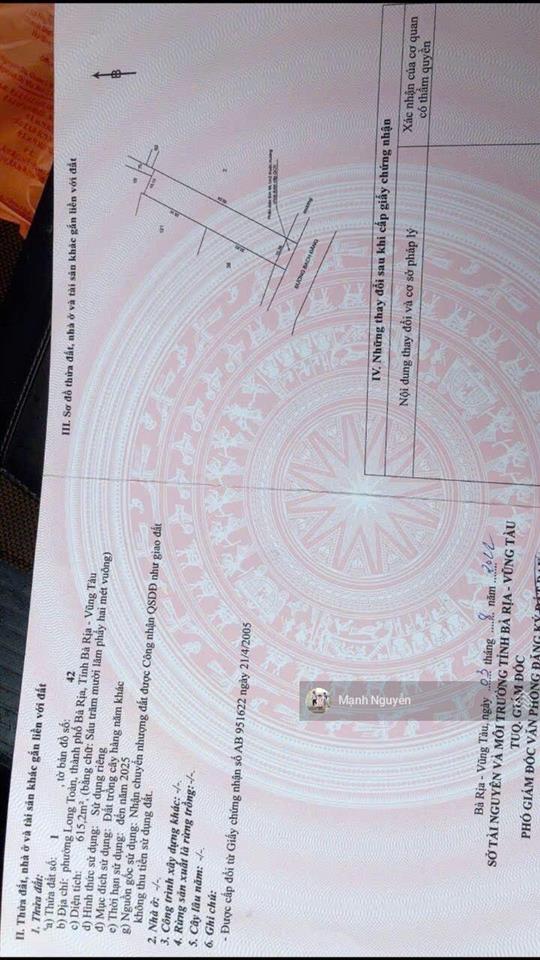 Mặt tiền đường bạch đằng phường long toàn  brvt cũ nay là phường bà rịa  tp hcm