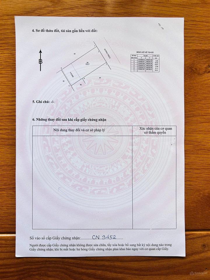Duy nhất lô 522m2 ngang 15m, thị trấn phước hải  brvt diện tích 522m2 (15x35m) thổ cư 120m2